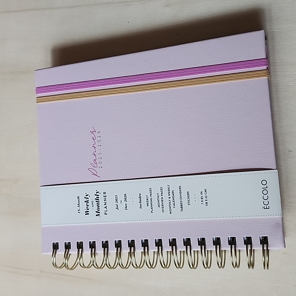 Brand New Eccolo pink  2025-2026  planner  notebook